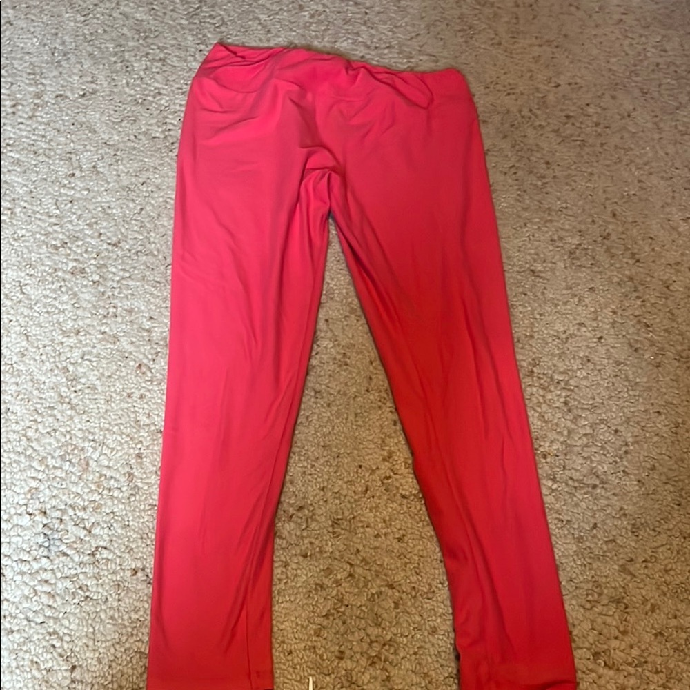 LuLaRoe Red Leggings Vibrant and Comfortable